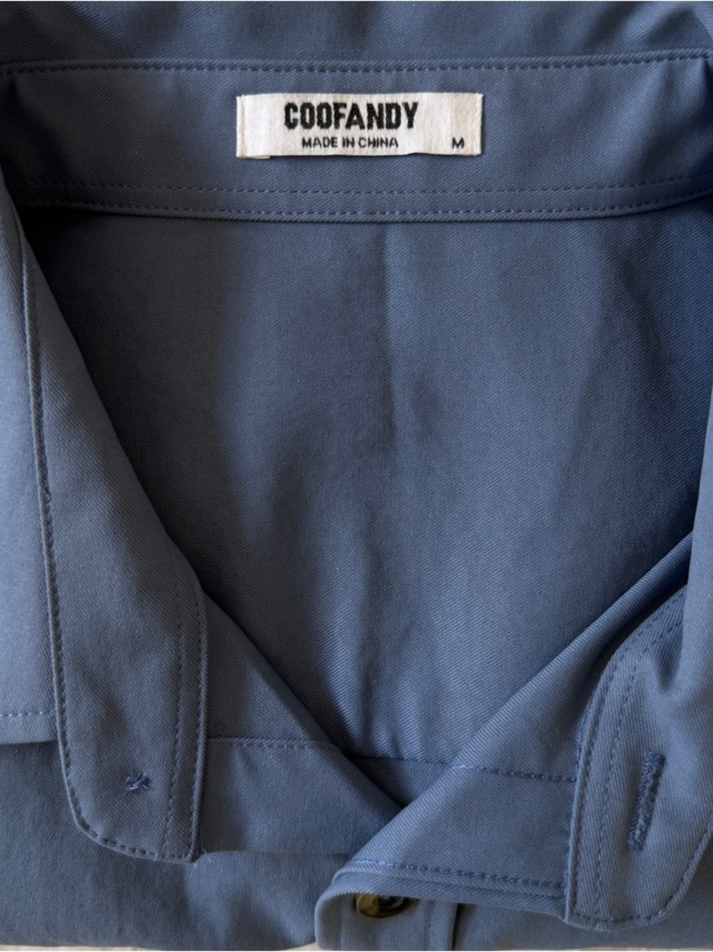 NWOT Coofandy Men's Casual Button-Down Work Shirt in Grey Blue - Picture 6 of 6